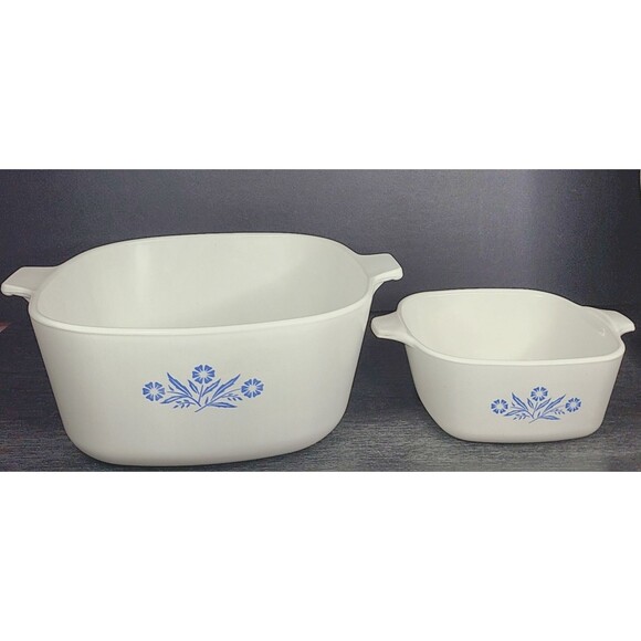 Corning Ware Blue Cornflower 2.5 Quart & 22oz Casserole Dish, no lids - Picture 3 of 11
